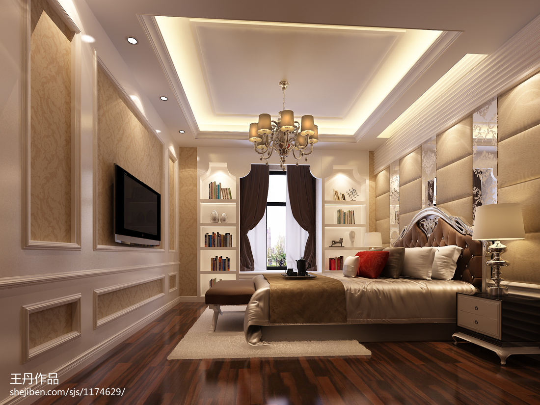 水岸蓝庭 欧式卧室家具装修设计效果图赏析